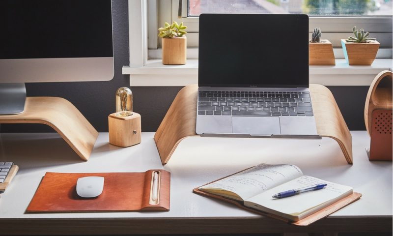 Computer at a desk