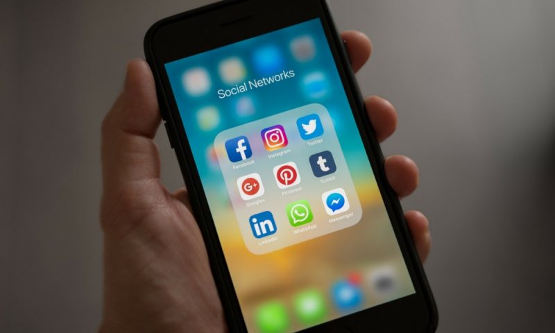Phone screen showing social media apps