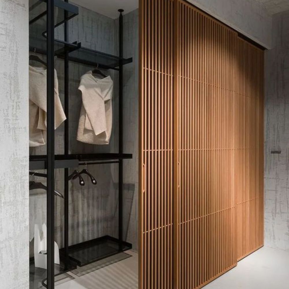 A sliding wardrobe is a brilliant way to maximise the space in your bedroom. 